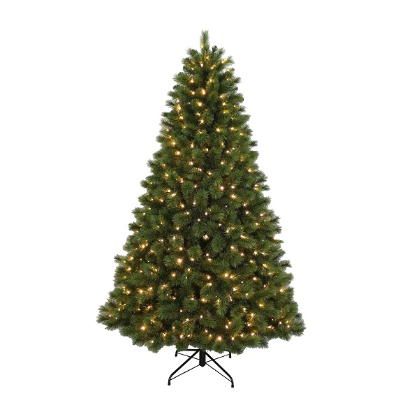 24863 6PWP Prelit Hardneedle mix PVC tree Warmwhite